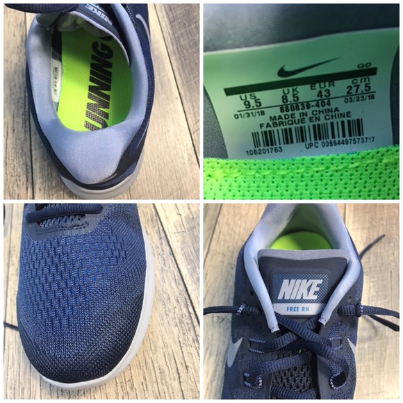 NWT Nike Free Run 2017 Binary Blue M AUTHENTIC - Picture 7 of 7